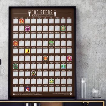 Personalised Framed Scratch Off 100 Beers, 4 of 7