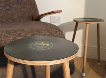 Vibyl Side Table Custom Made With Vinyl Records, 3 of 9