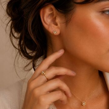 Desinted Somehow Diamond Stud Earrings, 3 of 5