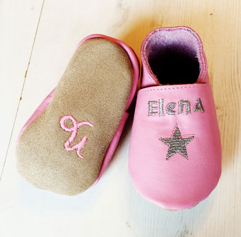 Personalised Zodiac Star Sign Constellation Baby Shoes, 3 of 12