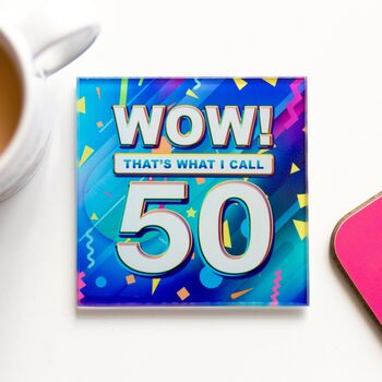 Music Themed 50th Birthday Coaster, 5 of 5