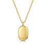 Men's Small Onyx Dog Tag Locket Gold, thumbnail 4 of 6