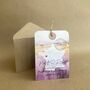 Luggage Tag With Wooden Heart Painterly Landscape, thumbnail 11 of 11