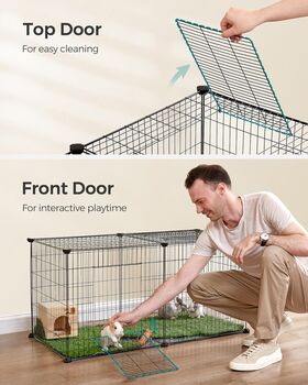 Xl Pet Cage Small Animal Enclosure With Doors, 5 of 7