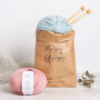 Children's Santa Hat Easy Knitting Kit, thumbnail 9 of 11