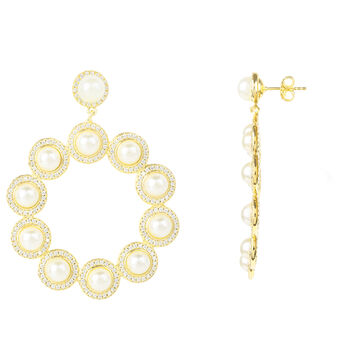 The Gatsby Pearl Plated Silver Earrings, 7 of 8