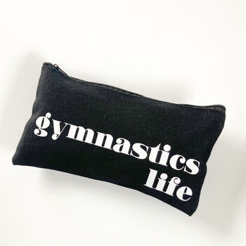 'Gymnastics Life' Canvas Zipped Pencil Case, 3 of 4