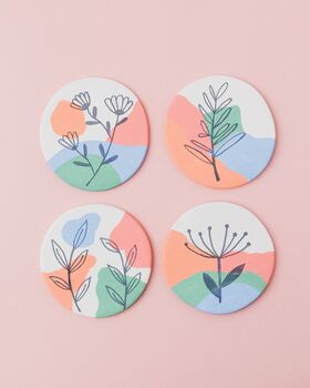 The Botanical Clay Coasters Kit, 6 of 8