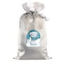Personalised Grey Tiny Tatty Teddy Christmas Luxury Pom Pom Sack, thumbnail 4 of 4