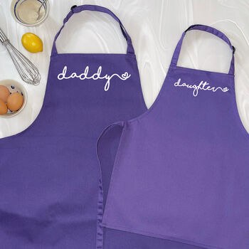 Dad And Daughter Heart Apron Set, 6 of 9
