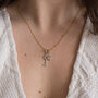 Astralis Silver Key Necklace Gold Filled Cubic Zirconia, thumbnail 2 of 7