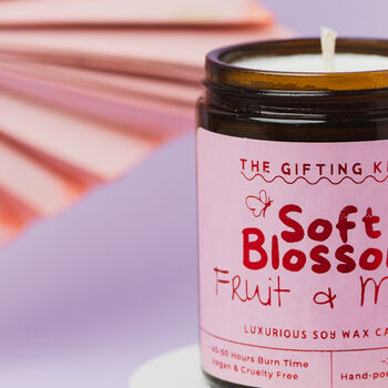 Soft Blossom, Fruit And Musk Soy Wax Candle, 4 of 8