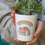 Personalised Rainbow Mushrooms Plant Pot, thumbnail 2 of 6
