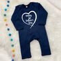 Happy 1st Father's Day In Heart Babygrow, thumbnail 8 of 10