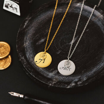 21st Birthday Gift For Her Engraved Personalised Disc Necklace, 4 of 4