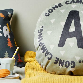 Personalised Gone Camping Nursery Cushion, 4 of 4