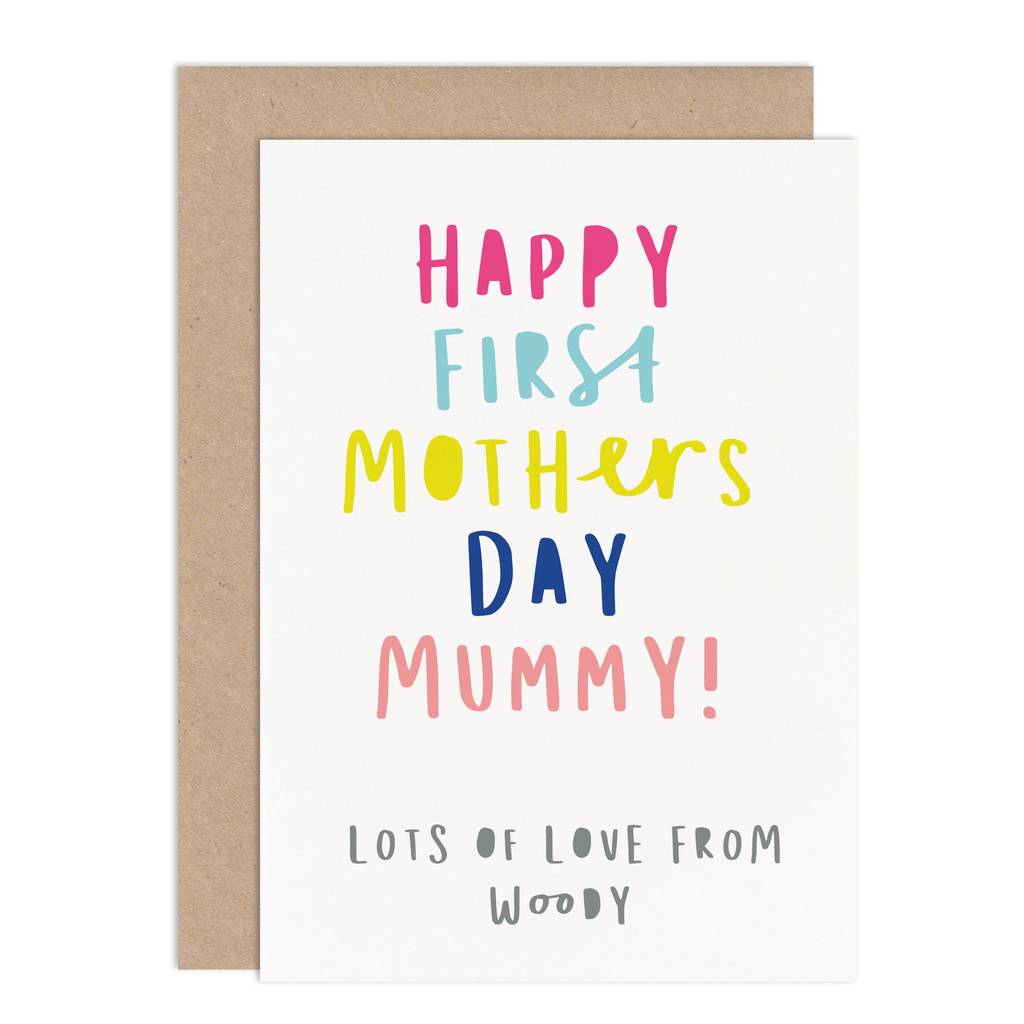 Personalised First Mothers Day Card By Russet and Gray