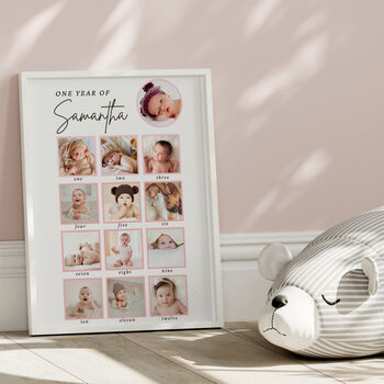 Personalised Baby’s First Year Milestone Photo Print, 8 of 8