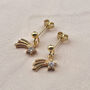 You Are Magic Gold Plated Shooting Star Earrings, thumbnail 2 of 6