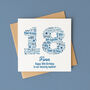 Blue Star Personalised Birthday Card – Any Age, thumbnail 7 of 12