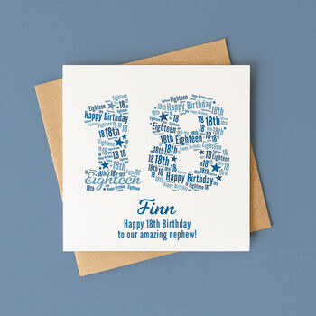 Blue Star Personalised Birthday Card – Any Age, 7 of 12