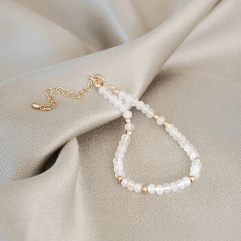 Gold Tone Moonstone Bracelet, 2 of 5