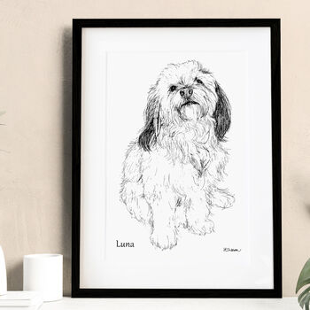 Personalised Dog Line Drawing, 2 of 10