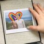 Personalised Hand Embroidered Rainbow Heart Couple Photo, thumbnail 4 of 9