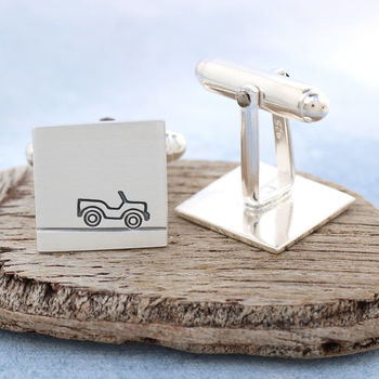 Personalised Car Cufflinks. Gift For Dad, 2 of 10