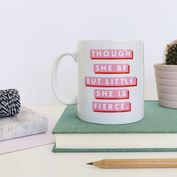 Red And Pink 'Fierce' Strong Women Mug, 2 of 2