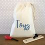 Personalised Toys Drawstring Children's Storage Bag, thumbnail 1 of 5