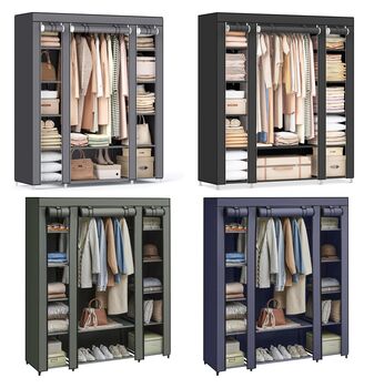 Fabric Wardrobe Portable Clothes Storage Rack, 9 of 9