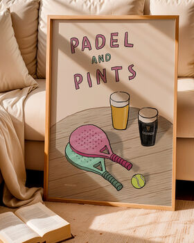 Padel And Pints Print, 2 of 9