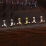 Sterling Silver Cowboy Boot Stud Earrings, thumbnail 2 of 12