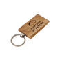 Cornish Gifts 'Powered By Pasties' Rectangular Oak Keyring, thumbnail 3 of 4