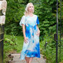 Liana Dress In Blue Ocean Print, thumbnail 2 of 4