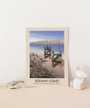 Solway Coast Aonb Travel Poster Art Print, 3 of 8