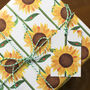 'Sunflower Field' Luxury, Recycled Wrapping Paper Pack, thumbnail 3 of 7