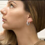 Sterling Silver Lattice Hoop Earrings, thumbnail 3 of 8