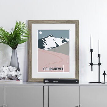 Personalised Skiing Mountains Print Winter Art Poster, 4 of 5