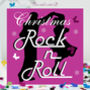 Rock N Roll Pink Butterfly Christmas Card, thumbnail 1 of 11