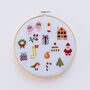 Colourful Christmas Cross Stitch Kit, thumbnail 3 of 8