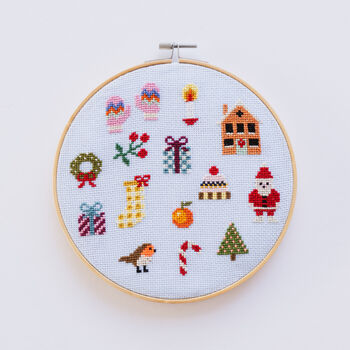 Colourful Christmas Cross Stitch Kit, 3 of 8