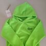 Personalised Children Adult Bold Neon Hoodies, thumbnail 3 of 12