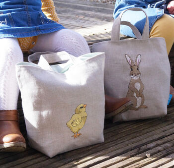 Embroidered Rabbit Easter Egg Hunting Bag, 6 of 6