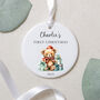 Personalised First Christmas Ceramic Bauble Decoration, thumbnail 4 of 4