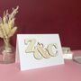Personalised Entwined Letters Engagement Card, thumbnail 4 of 9
