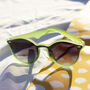 Front Lens Rounded Classic Pin Sunglasses In Green, thumbnail 1 of 3