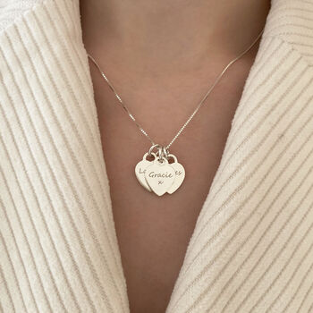 Sterling Silver Personalised Mini Heart Necklace, 2 of 10