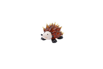 Glass Hedgehog Hand Blown Ornament In Gift Box, 3 of 3